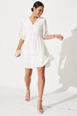 New Macca Dress In White Dresses|Casual