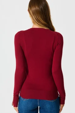 Online Macy Knit in Wine Knitwear|Knitwear
