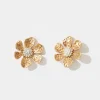 Online Mae Floral Earrings In Gold Jewellery|Engagement Party