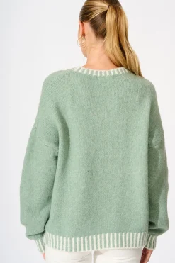 Best Maggie Knit in Sage Marle Wool Blend Knitwear|Knitwear