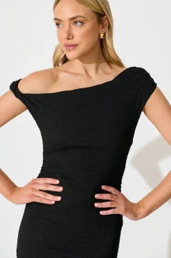Outlet Malena One Shoulder Maxi Dress in Black Dresses|Party