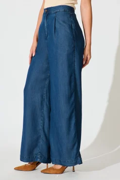 Online Malika Pant in Blue Chambray Bottoms