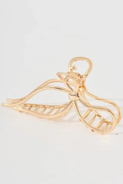 Hot Mallorie Ribbon Metal Hair Claw in Rose Gold Hair Accessories