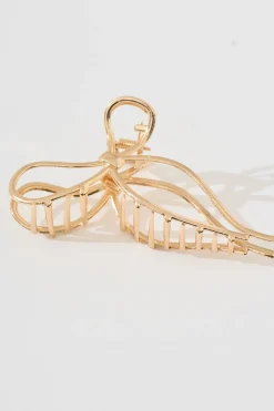 Hot Mallorie Ribbon Metal Hair Claw in Rose Gold Hair Accessories
