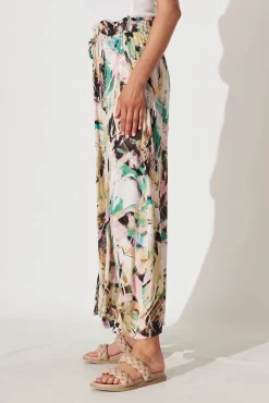 New Mariah Pant In Multi Brushstroke Print Bottoms|Pants