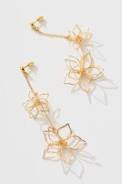 Sale Marisa Flower Drop Earrings In Gold Jewellery|Wedding Accessories