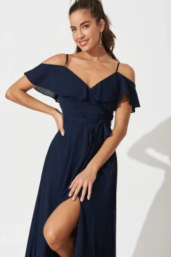 Hot Marit Maxi Dress In Navy Dresses|Formal
