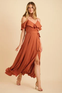 Best Marit Maxi Dress In Rust Dresses|Formal
