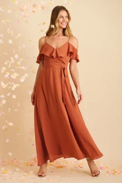 Best Marit Maxi Dress In Rust Dresses|Formal