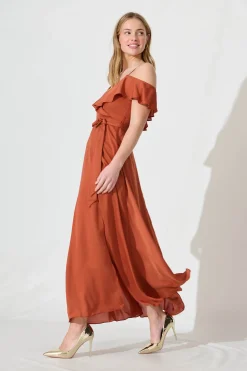 Best Marit Maxi Dress In Rust Dresses|Formal
