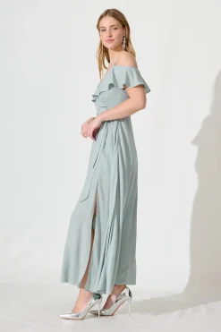 New Marit Maxi Dress In Sage Green Dresses|Formal