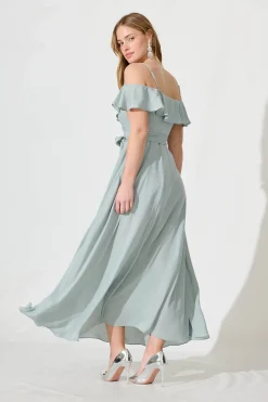 New Marit Maxi Dress In Sage Green Dresses|Formal
