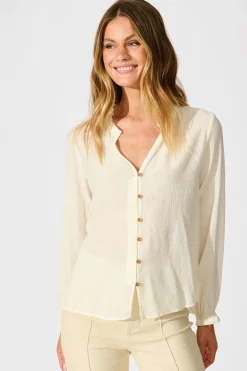 Hot Marlowe Top in Cream Tops|Workwear