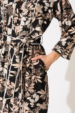 Clearance Melrose Shirt Dress in Black Multi Dresses|Casual