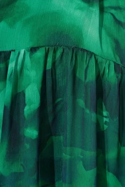 Discount Mica Dress in Green Watercolour Chiffon Dresses|Party
