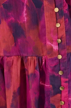 Hot Mica Dress in Purple Watercolour Chiffon Dresses|Party