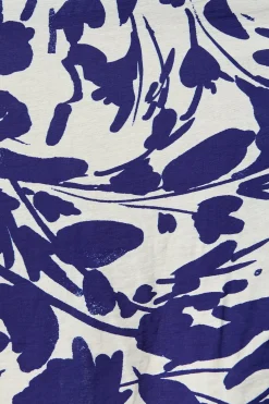 New Mina Smock Dress in White and Navy Print Dresses|Casual