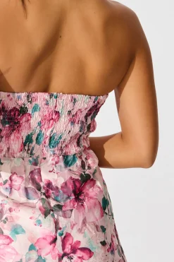 Online Mon Cherie Maxi Dress in Multi Pink Floral Organza Dresses|Party