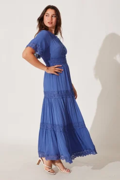 Best Mona Maxi Dress In Blue Dresses|Casual