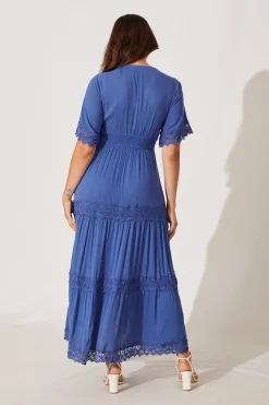 Best Mona Maxi Dress In Blue Dresses|Casual