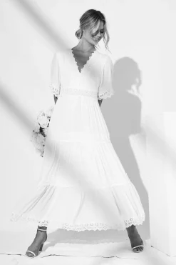 Best Mona Maxi Dress In White Dresses|Casual