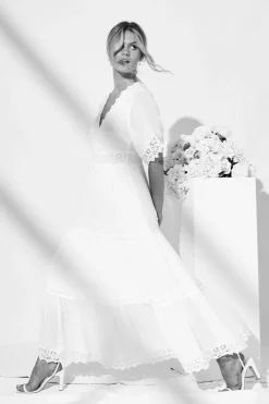 Best Mona Maxi Dress In White Dresses|Casual