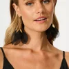 Outlet Monty Drop Earrings in Black Jewellery
