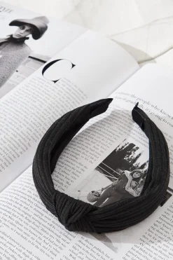 Discount Nadia Knot Textured Headband In Black Hair Accessories