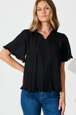 Online Natalie Top in Black Tops|Casual