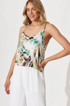 Discount Negroni Cami Top In Multi Brushstroke Print Tops|Casual