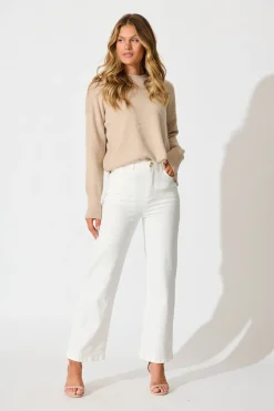 New Nessa Knit In Beige Wool Blend Knitwear|Knitwear