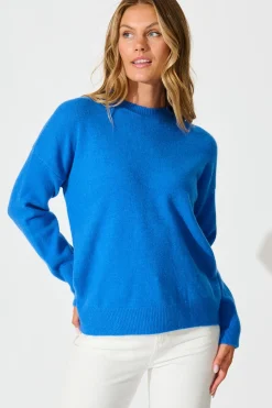 New Nessa Knit In Cobalt Wool Blend Knitwear|Knitwear
