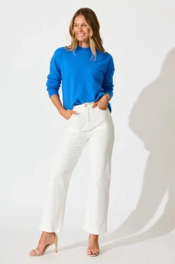 New Nessa Knit In Cobalt Wool Blend Knitwear|Knitwear