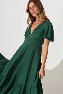 Best Nevada Maxi Dress In Green Dresses|Casual