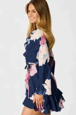 Outlet Noir Botanica Dress in Navy Floral Dresses|Party