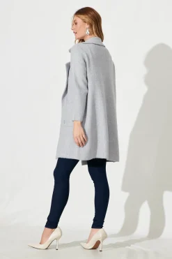 Outlet Nordic Knit Coatigan In Grey Wool Blend Knitwear|Knitwear