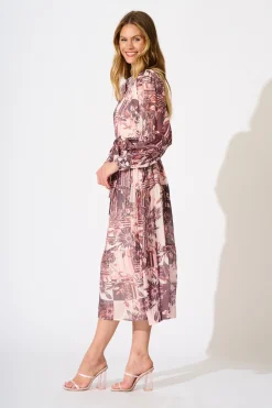 Best Nori Midi Dress in Pink Floral Dresses|Casual