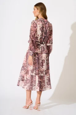 Best Nori Midi Dress in Pink Floral Dresses|Casual