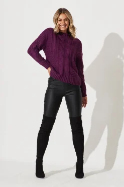 Sale Notting Knit In Dark Purple Knitwear|Knitwear