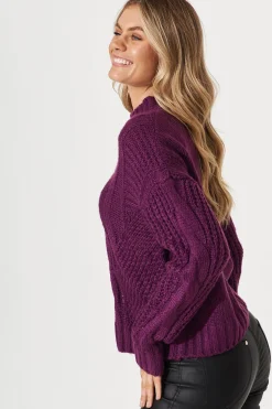Sale Notting Knit In Dark Purple Knitwear|Knitwear