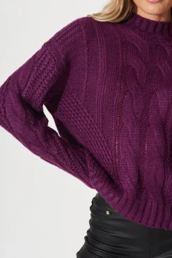 Sale Notting Knit In Dark Purple Knitwear|Knitwear