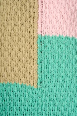 New Oakley Knit in Multi Patchwork Wool Blend Knitwear|Knitwear