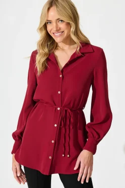 Best Office Muse Shirt in Wine Tops|Workwear