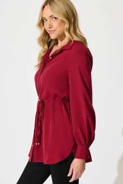 Best Office Muse Shirt in Wine Tops|Workwear