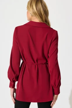 Best Office Muse Shirt in Wine Tops|Workwear