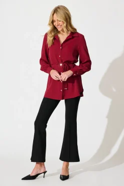 Best Office Muse Shirt in Wine Tops|Workwear