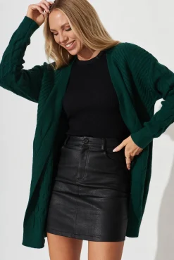 Sale Okina Knit Cardigan In Emerald Wool Blend Knitwear|Knitwear