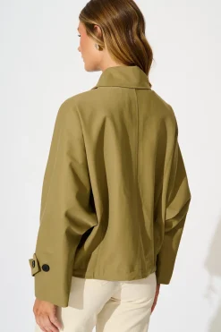 Fashion Olympia Jacket in Khaki Outerwear|Outerwear