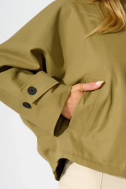 Fashion Olympia Jacket in Khaki Outerwear|Outerwear