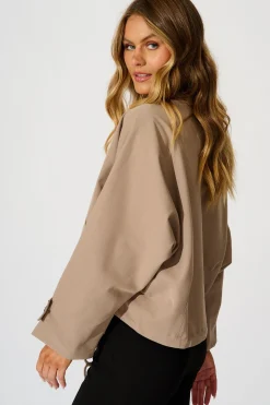 Discount Olympia Jacket in Mocha Outerwear|Outerwear